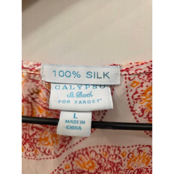 Calypso St. Barth Pink Medallion Crochet Blouse - Picture 5 of 10